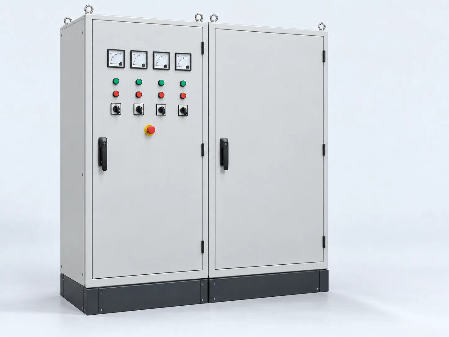 Motor kontrol panosu, tüm kapaklar kapalı